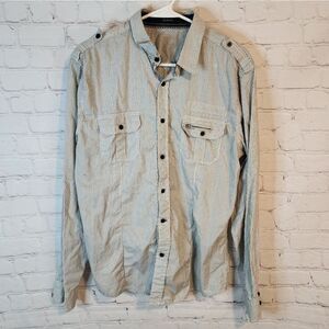 Men's Carbon "Slim Fit" longsleeve button-down shirt, size small